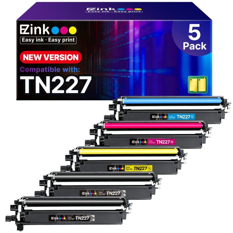Tóner láser E-Z Ink TN227 pack de 5 unidades de alto rendimiento