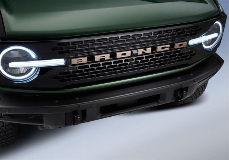 Kit de calcomanías de letras BRONCO en bronce para parrilla delantera Ford Bronco (OEM)