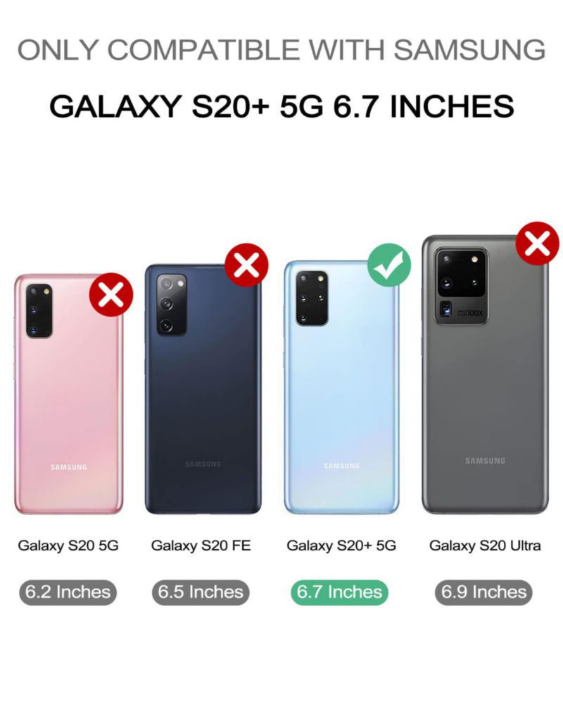Funda Dexnor para Samsung Galaxy S20+ 5G con soporte y color oro rosa