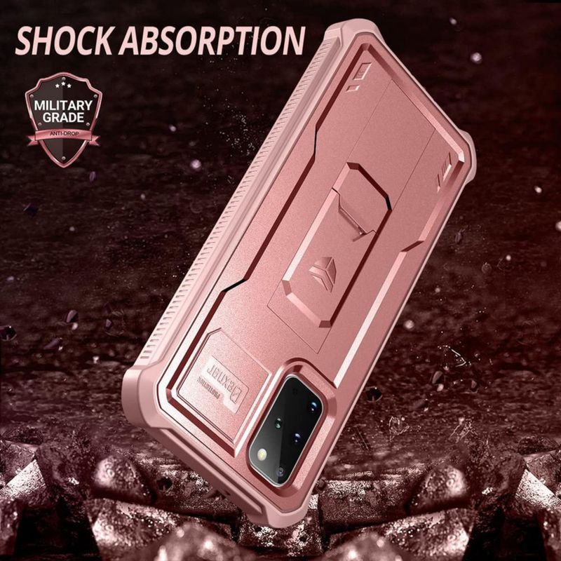Funda Dexnor para Samsung Galaxy S20+ 5G con soporte y color oro rosa