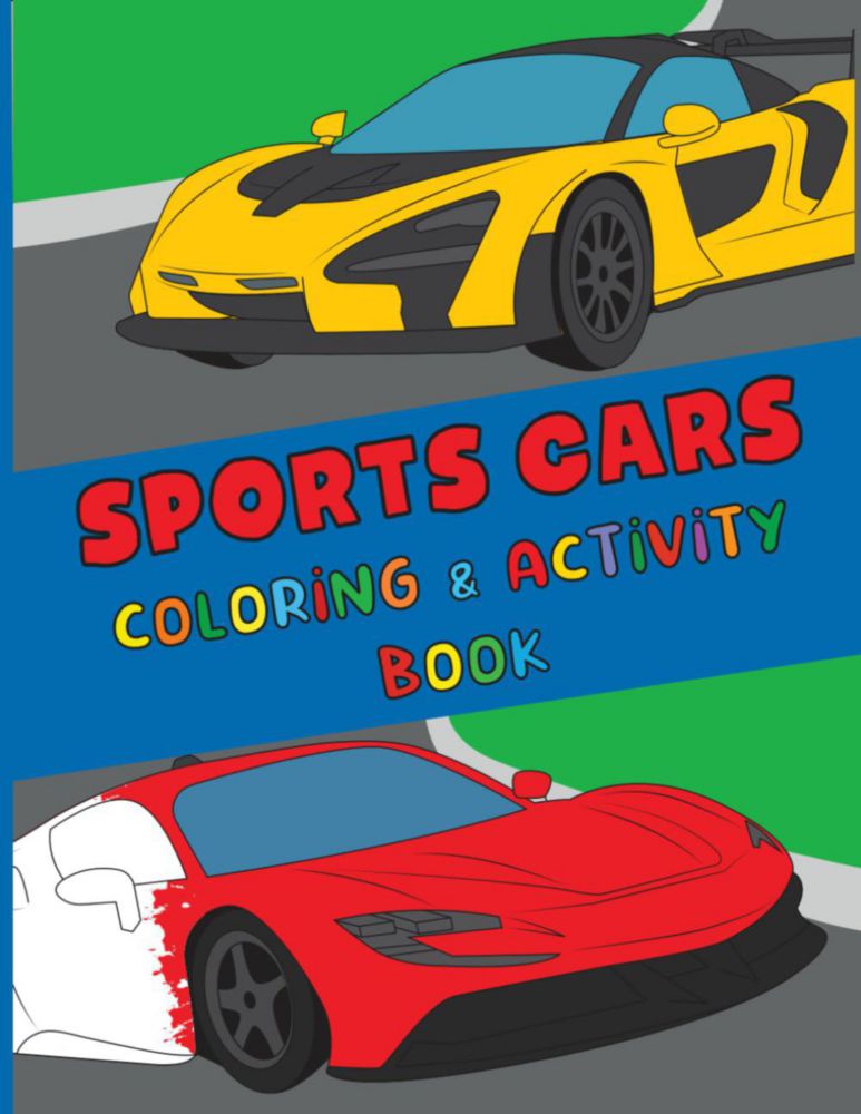 Libro de colorear y actividades Majosta Coches Deportivos