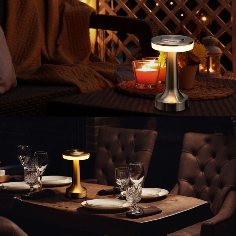 Lámpara de mesa LED portátil O'Bright OB-TL01B-RG 20 cm Rosa Dorado