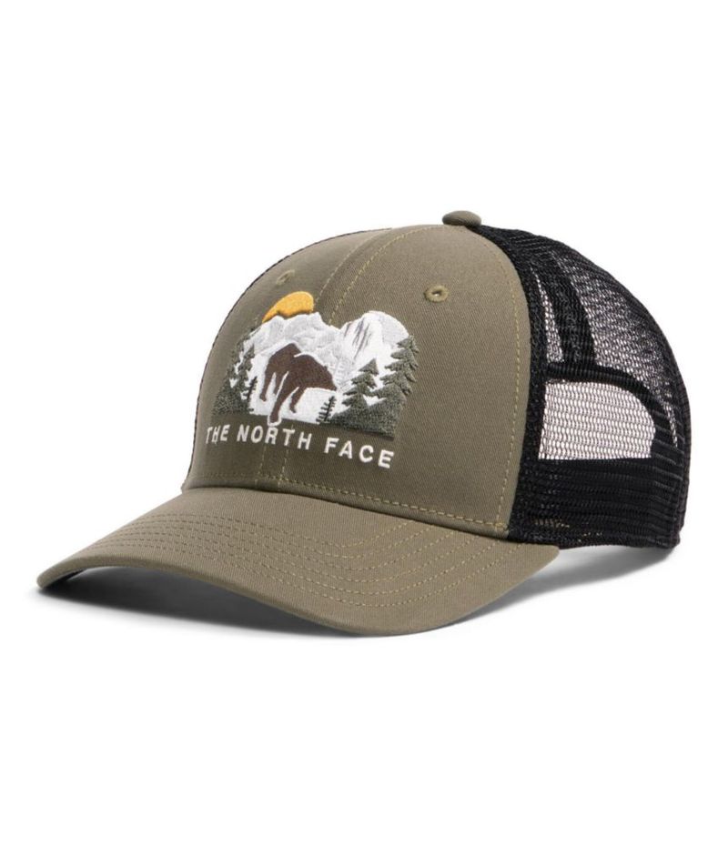 Gorra The North Face Mudder estilo camionero color Semilla de alcaravea