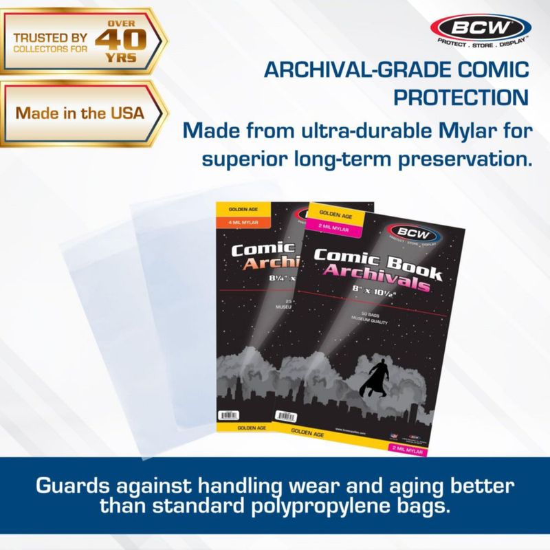 Funda de documento BCW Golden Age 21 x 27 cm 4 mil