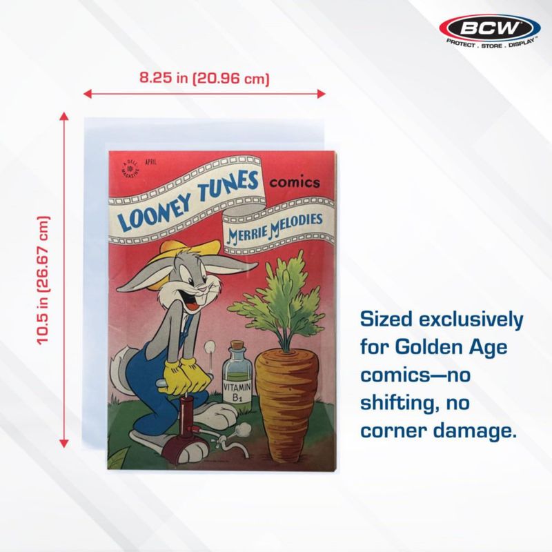 Funda de documento BCW Golden Age 21 x 27 cm 4 mil