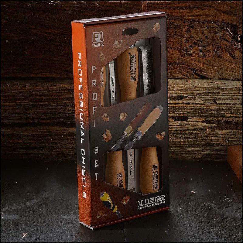 Juego de cinceles Narex Wood Line Profi 6-12-20-26 mm