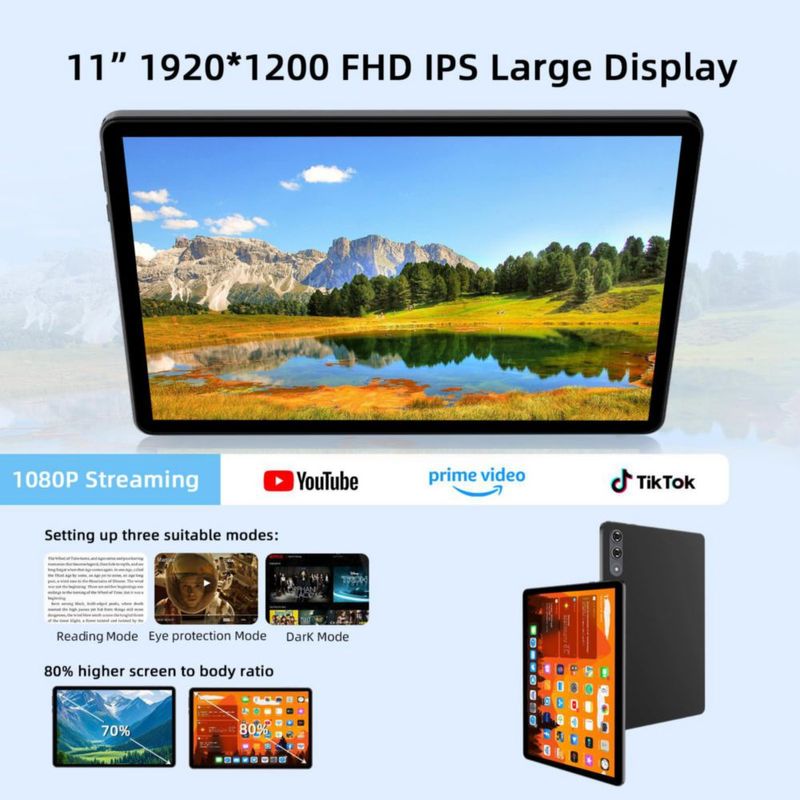Tablet COTGOD 11" 32 GB+128 GB+2 TB Wi‑Fi 6 8000 mAh