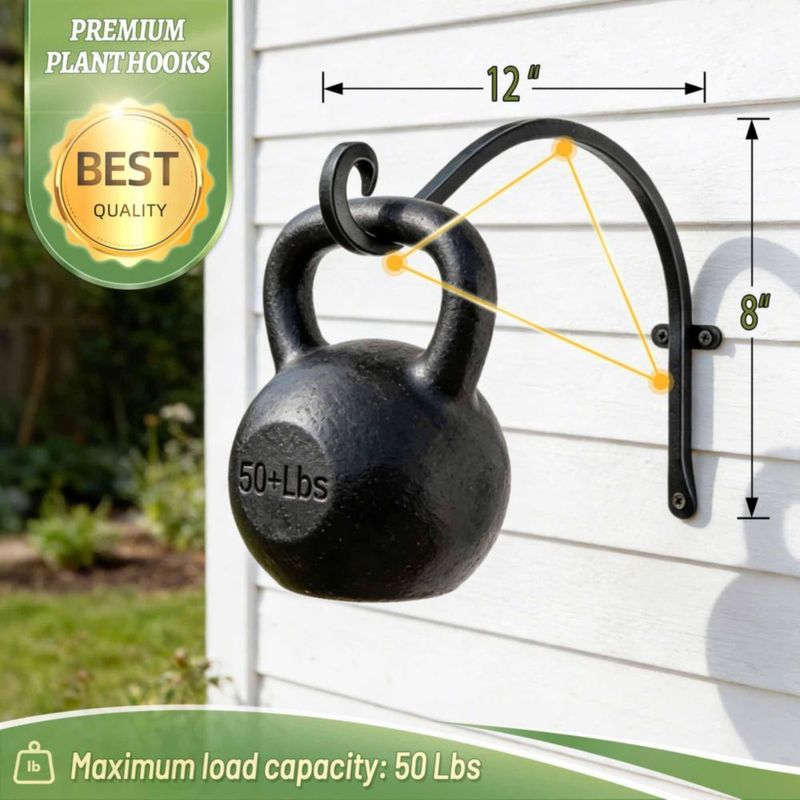 Gancho de Almacenamiento Qiang Ni 30 cm 22 kg Resistente al Óxido - Pack de 4