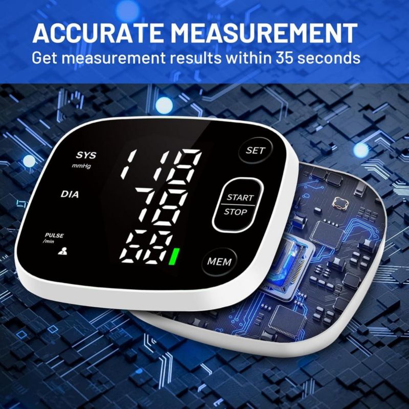Monitor de presión arterial recargable para muñeca Ametmed