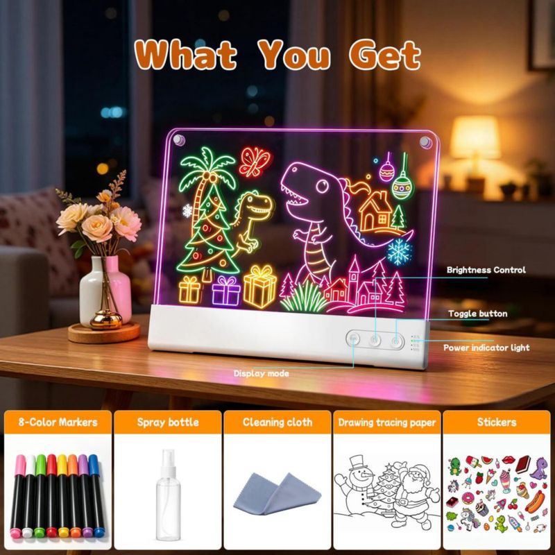 Pizarra LED de Doble Panel Kigtoy 41 cm