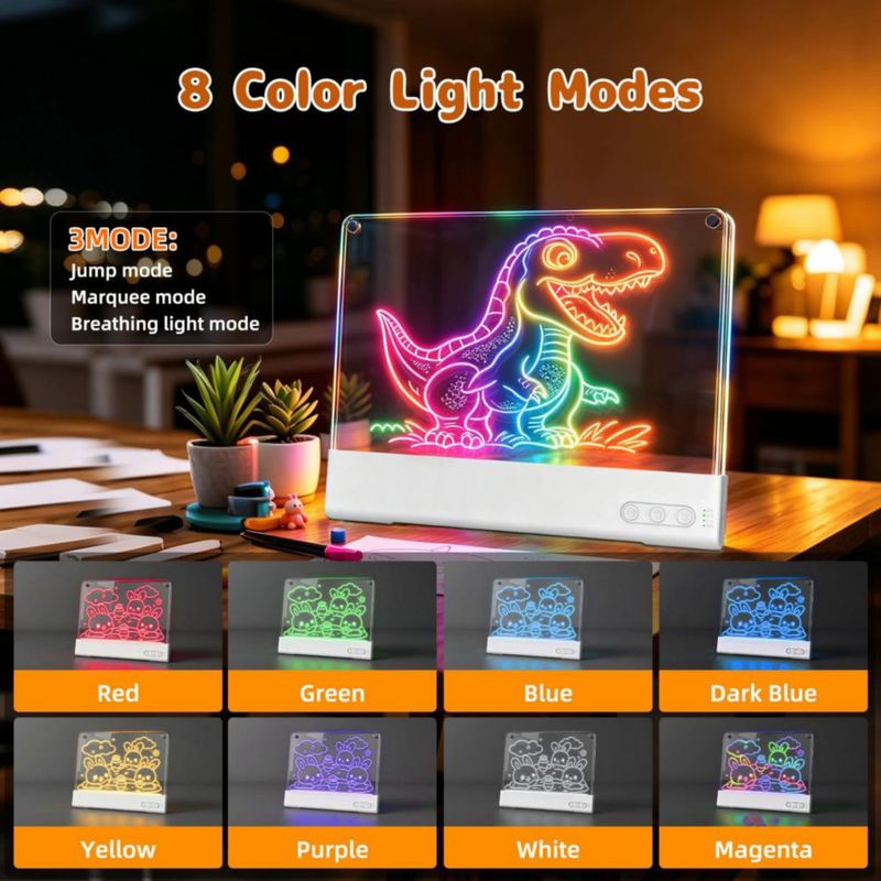 Pizarra LED de Doble Panel Kigtoy 41 cm