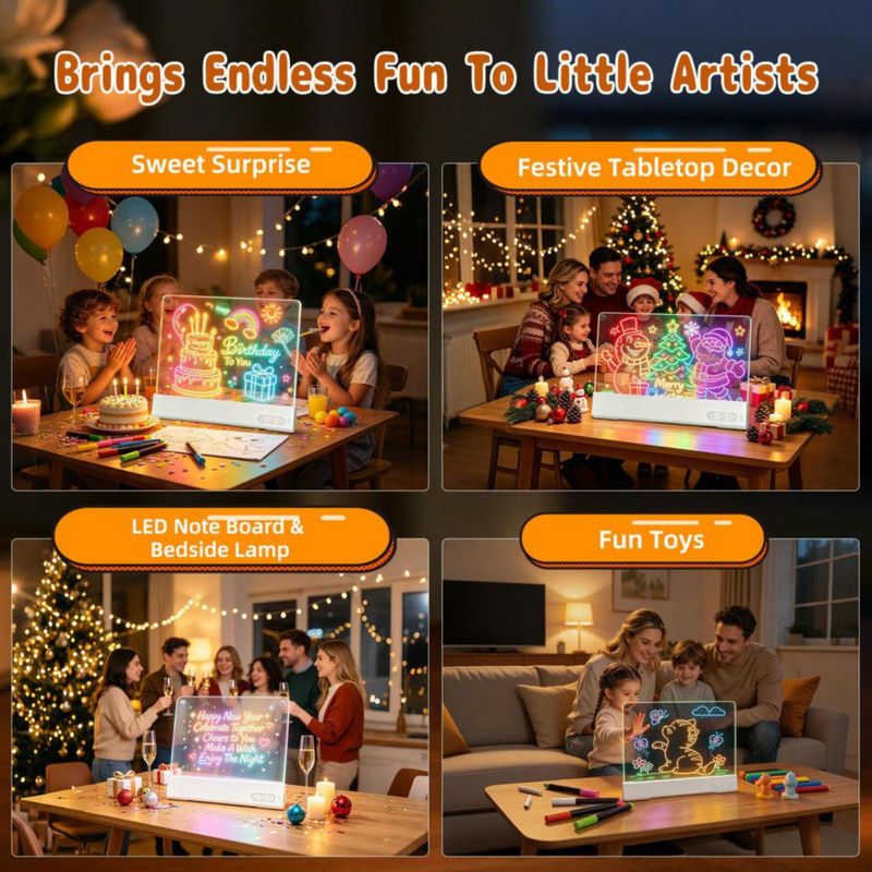 Pizarra LED de Doble Panel Kigtoy 41 cm