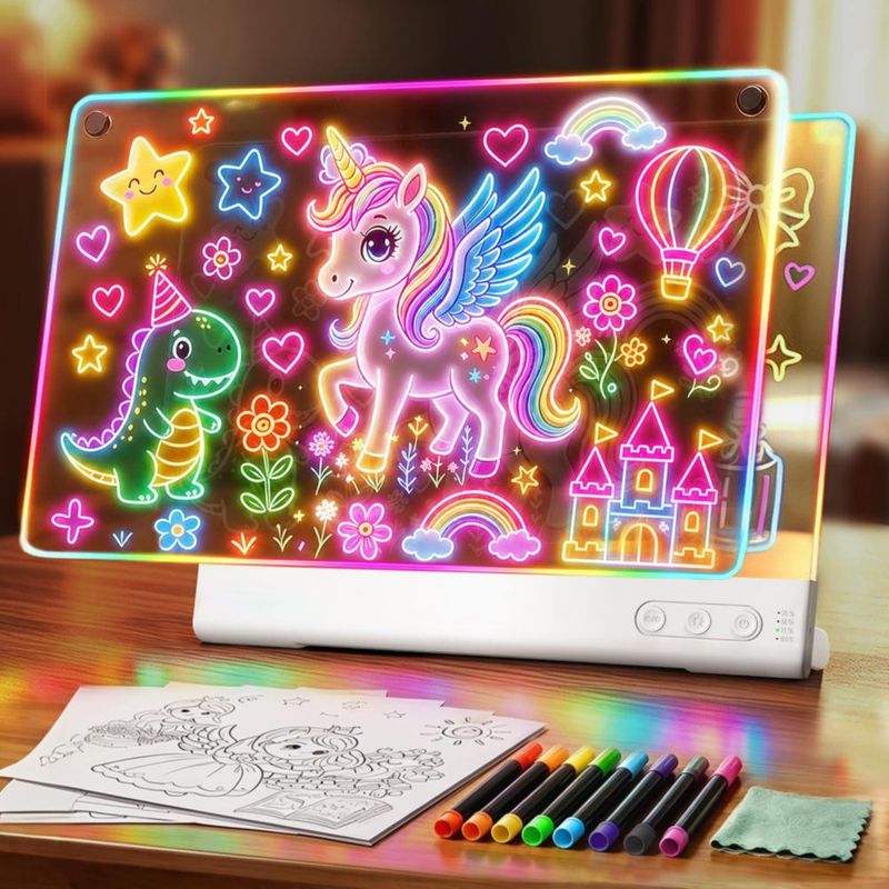 Pizarra LED de Doble Panel Kigtoy 41 cm