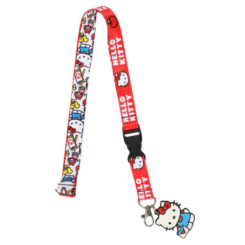 Cordón Bioworld de 56 cm con cierre de seguridad y charm de Hello Kitty