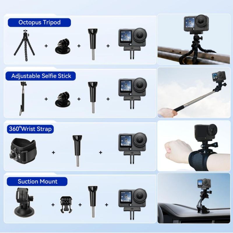 Cámara de video DJI Osmo Action 6 8K resistente al agua - paquete