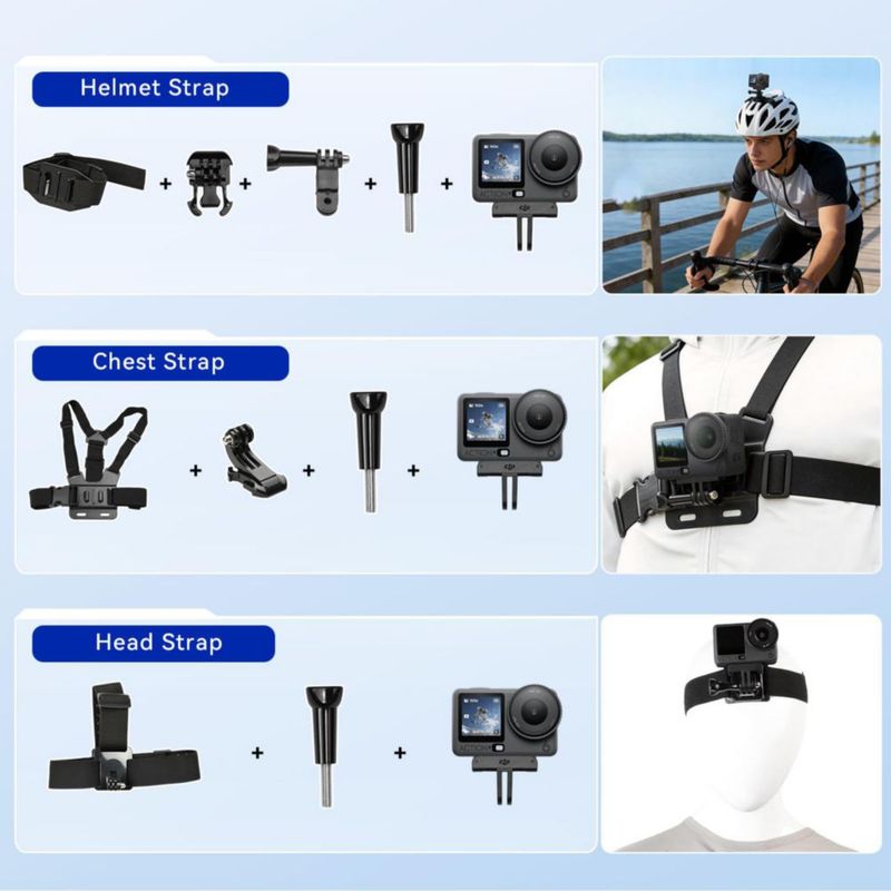 Cámara de video DJI Osmo Action 6 8K resistente al agua - paquete