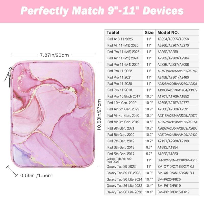 Funda tipo sobre para tablet MoKo 27-28 cm con bolsillo para accesorios