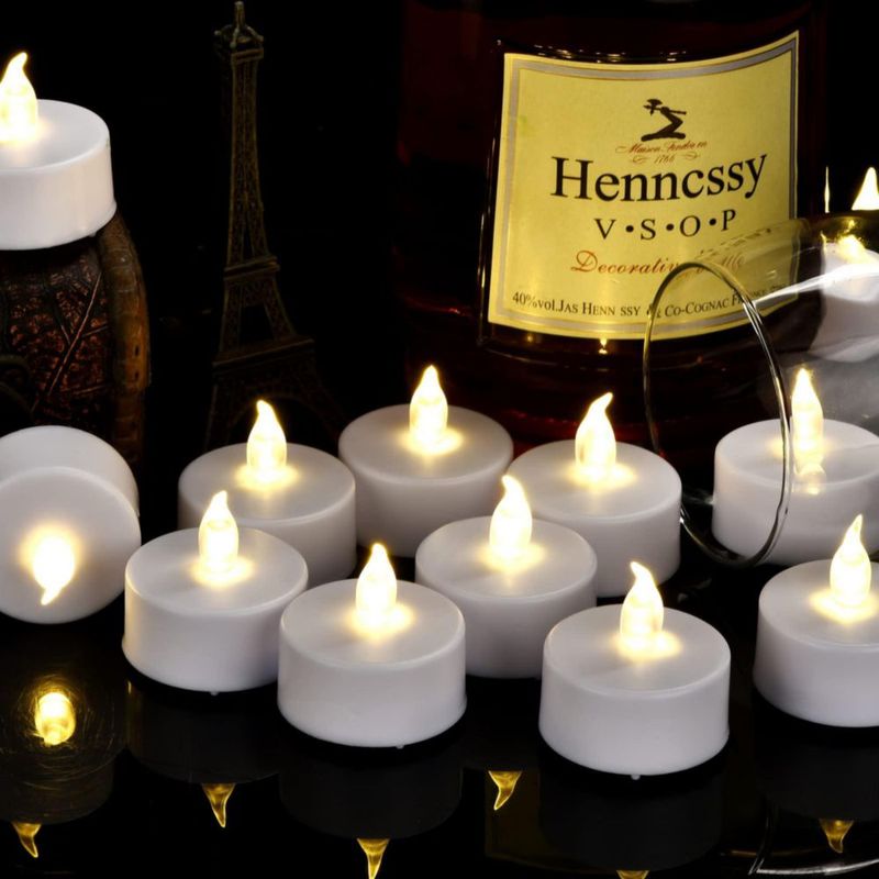 Velas LED sin llama MINXIN 24 unidades luz blanco cálido