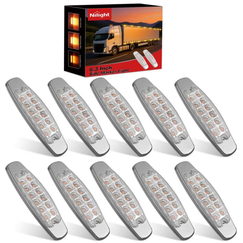 Luz de Marcaje Lateral Nilight 16 cm Ámbar con Estroboscopio Blanco
