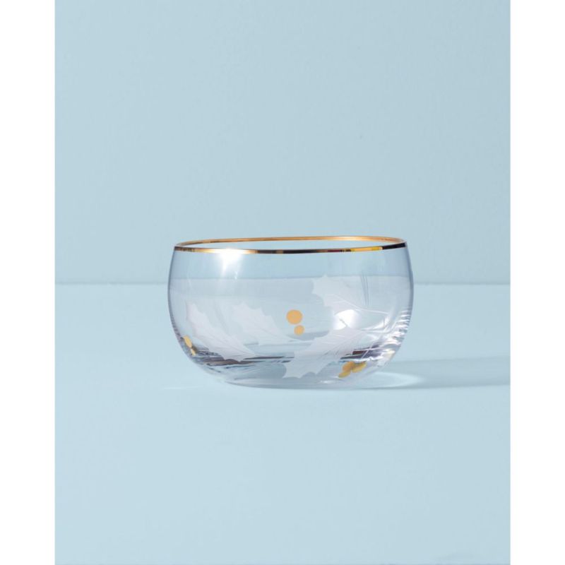 Cuenco Lenox Holiday de Vidrio Dorado 11 cm 473 ml
