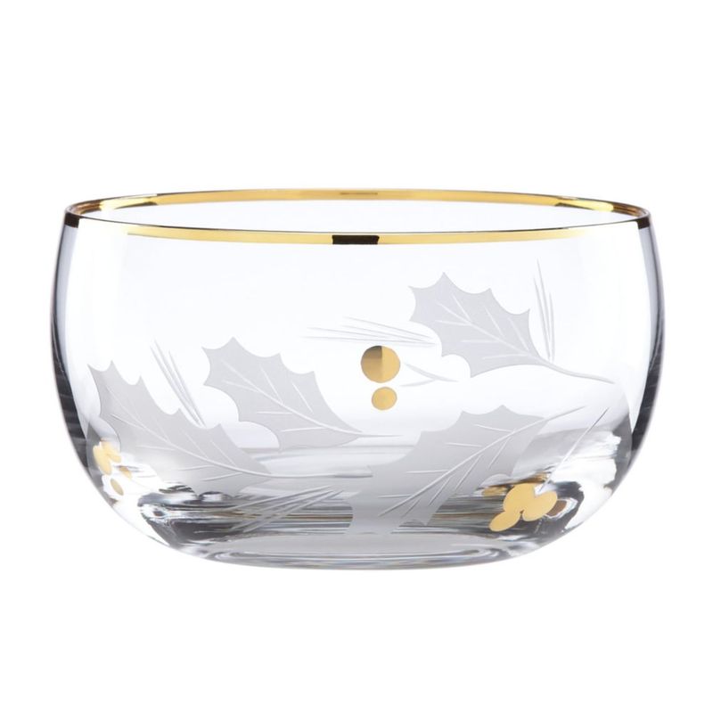 Cuenco Lenox Holiday de Vidrio Dorado 11 cm 473 ml