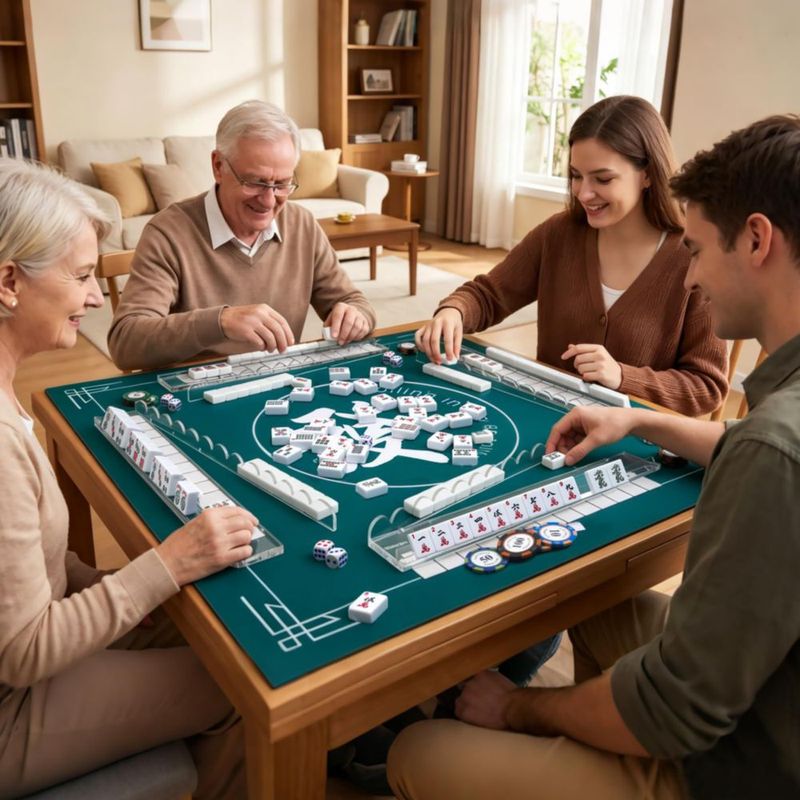 Soporte para Mahjong ZIMOPONG de 50 cm con empujadores magnéticos