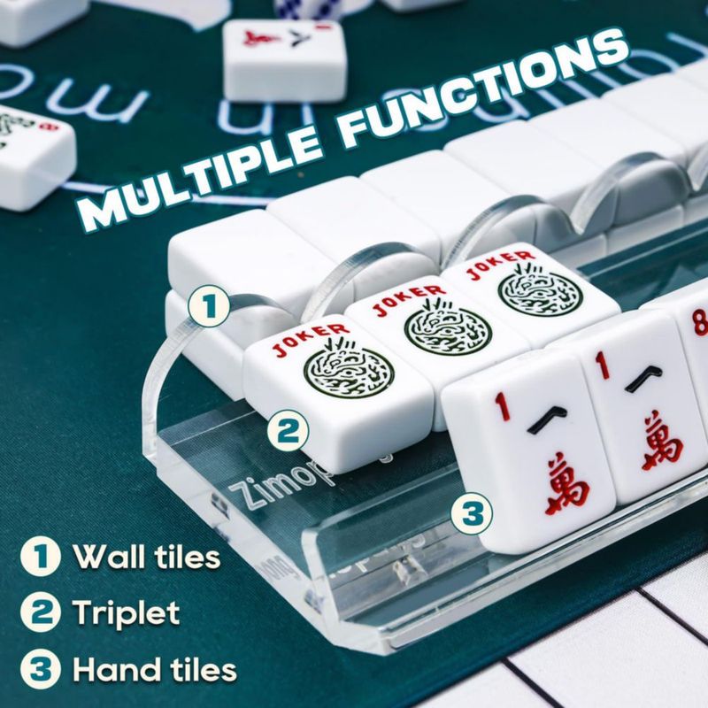 Soporte para Mahjong ZIMOPONG de 50 cm con empujadores magnéticos
