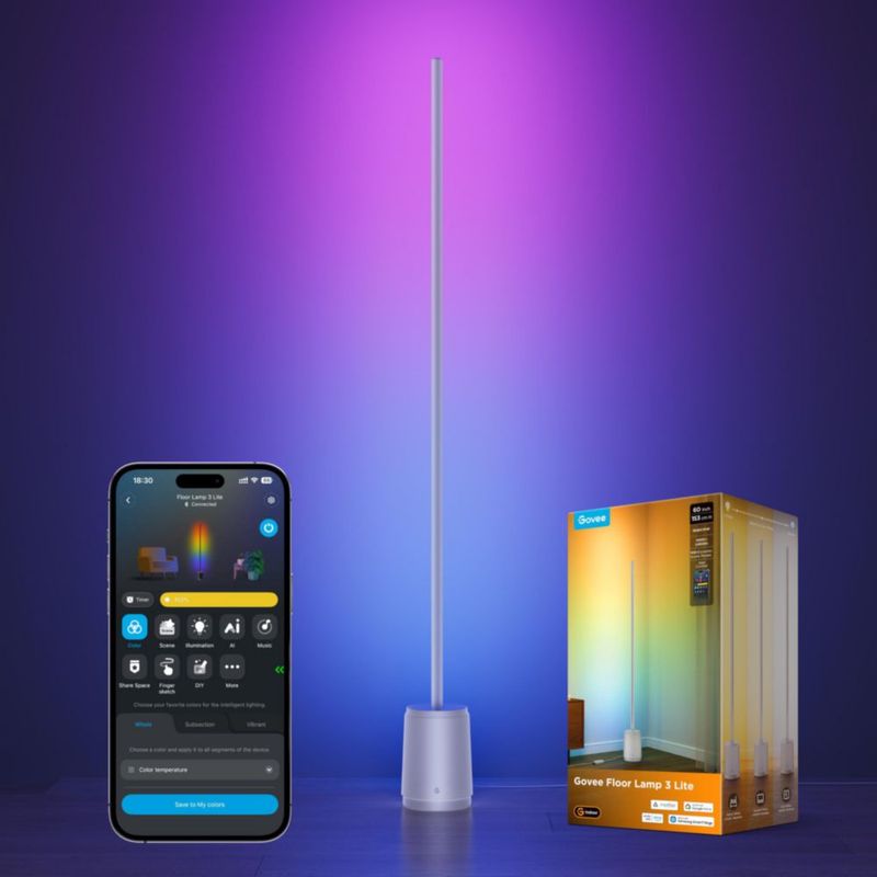 Lámpara de pie Govee 3 Lite RGBIC inteligente con Wi‑Fi
