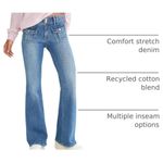 Jeans Flare AEROPOSTALE 0S Lavado Oscuro de Tiro Bajo