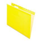 Carpeta colgante Pendaflex tamaño carta amarilla con pestañas 1/5 – caja de 25 unidades