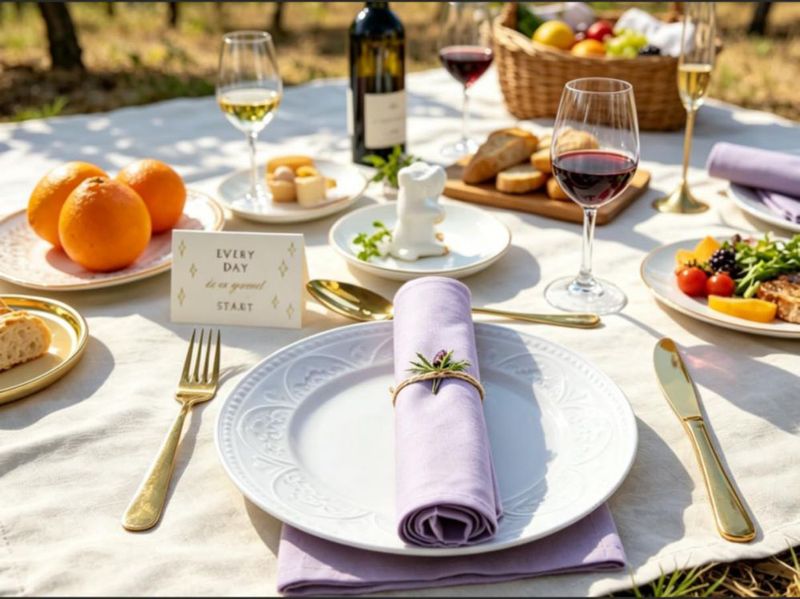 Servilletas de Tela KOFFOTA 46 cm Lavanda Paquete de 6