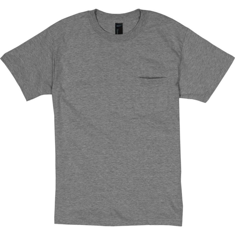 Camiseta Hanes talla XXL gris carbón con bolsillo