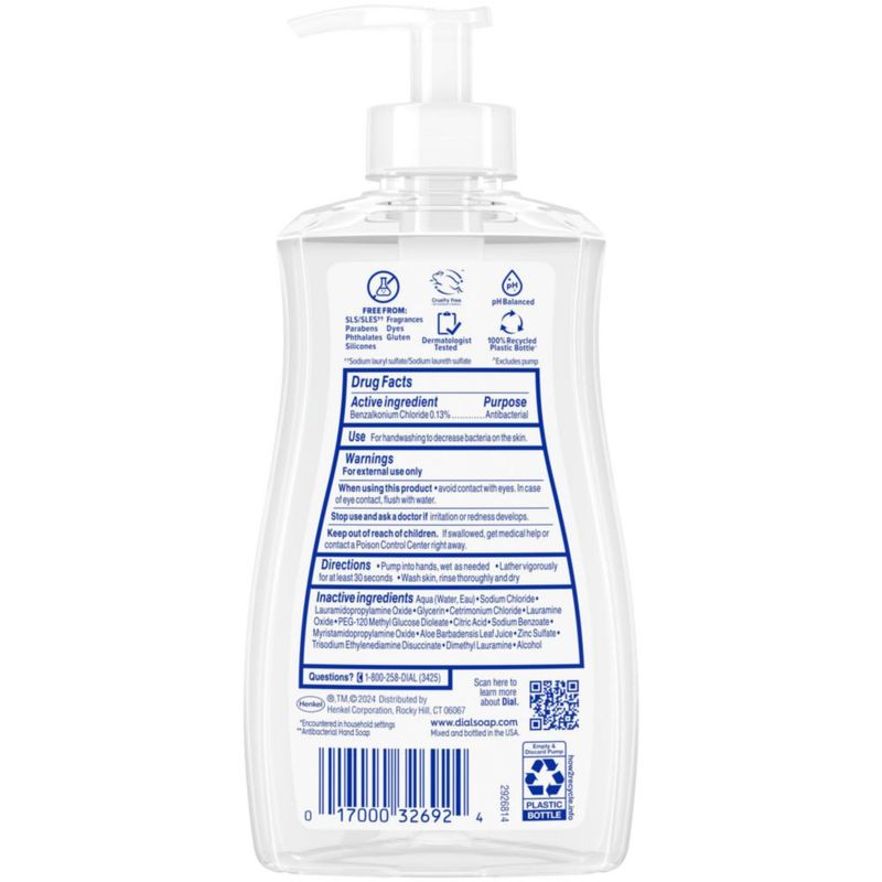 Jabón de Manos Dial 315 ml Sin Fragancia - Pack de 12