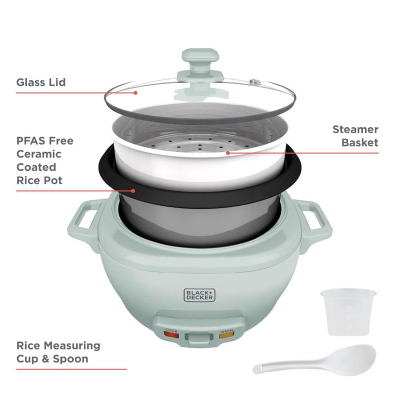 Arrocera BLACK+DECKER de 6 tazas Surf Spray