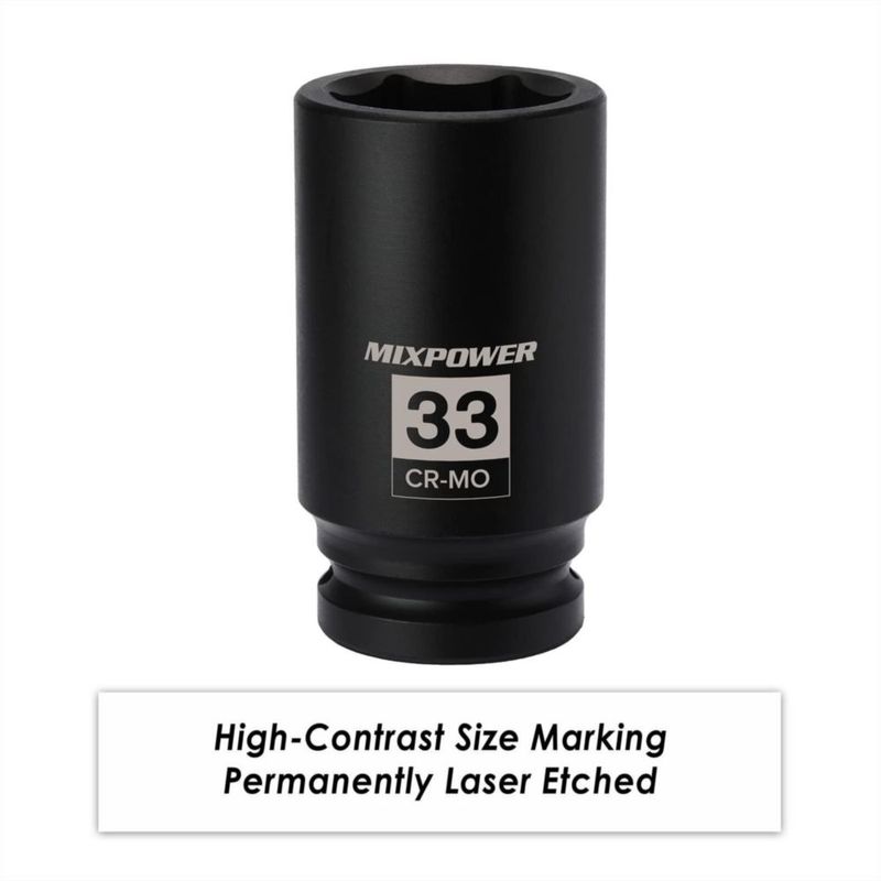 Cubo de Impacto MIXPOWER 33 mm de 3/4" de Cabezal 6 Puntos