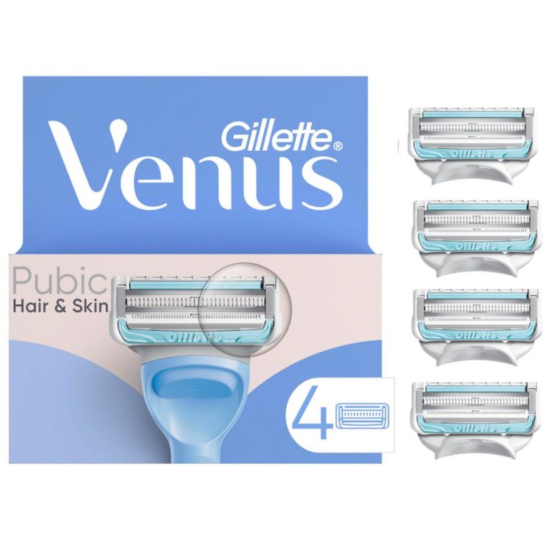 Recambios de cuchillas Gillette Venus Intimate para zona íntima – 4 unidades