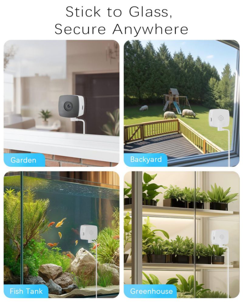 Cámara de seguridad Blurams 2K interior/ventana (2 unidades)