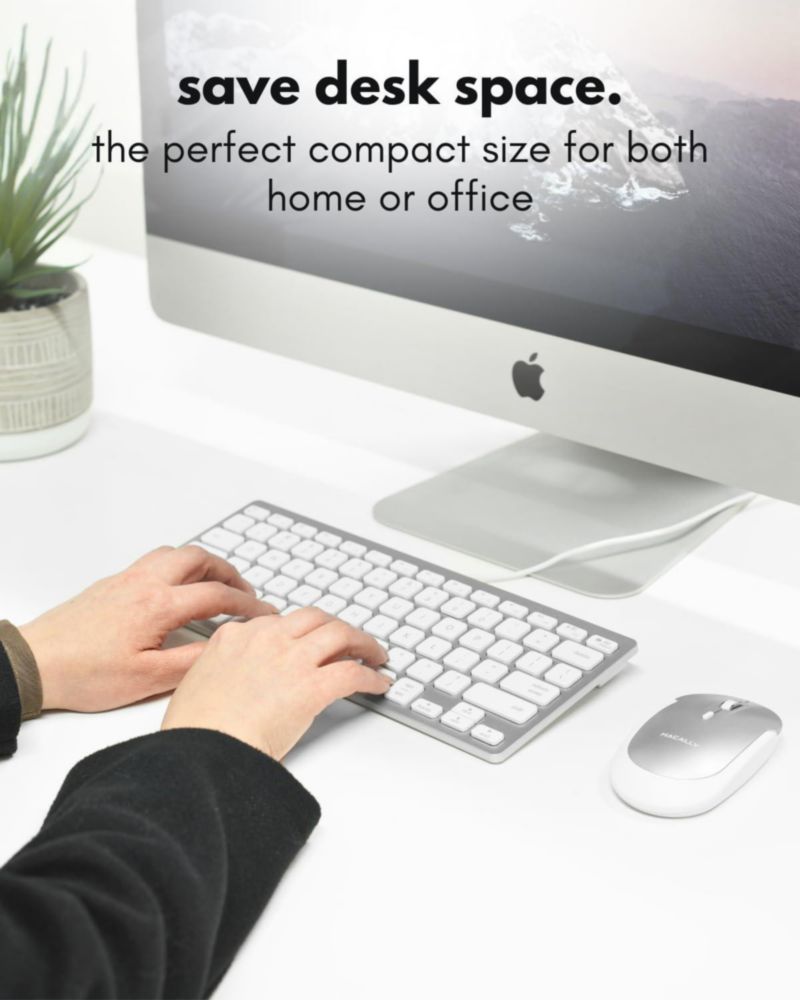 Teclado Macally USB‑C + USB‑A compacto de 78 teclas