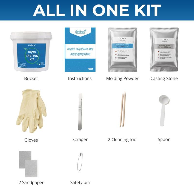 Kit de Moldeo de Manos Godora para Parejas Detalle Fino