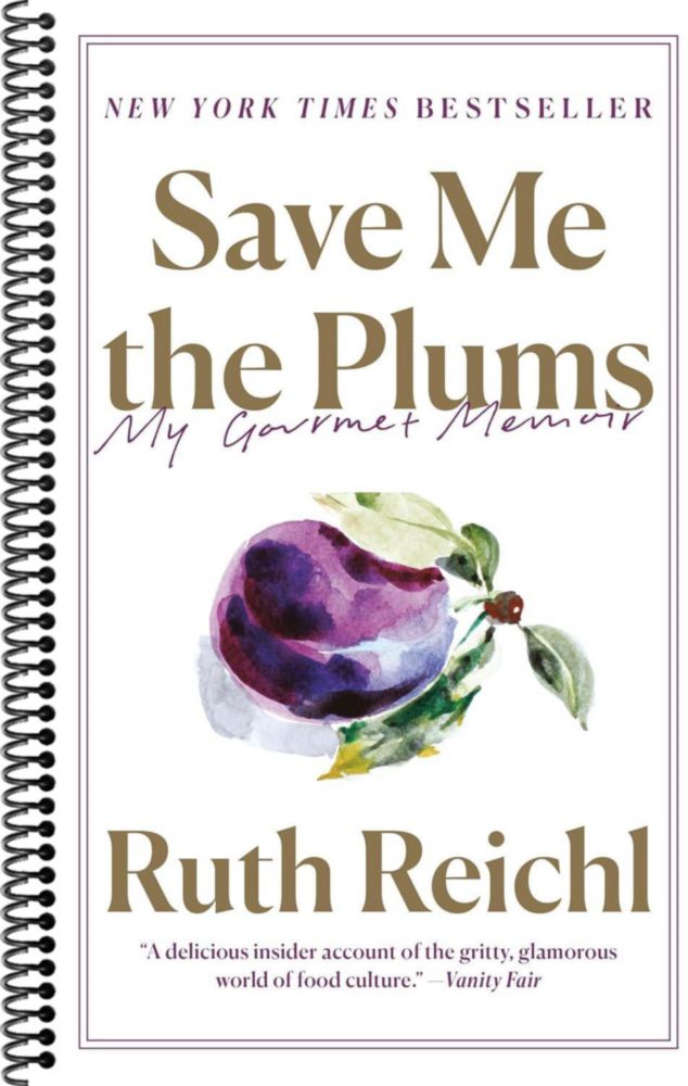 Libro "Save Me the Plums" de Ruth Reichl (encuadernación en espiral)