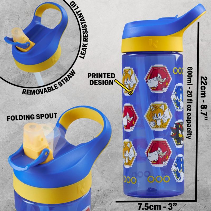 Set de Lonchera Get Trend Sonic 3 piezas con botella de 610 ml azul