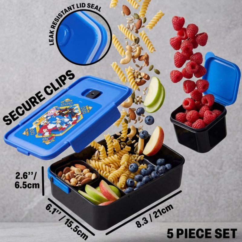 Set de Lonchera Get Trend Sonic 3 piezas con botella de 610 ml azul