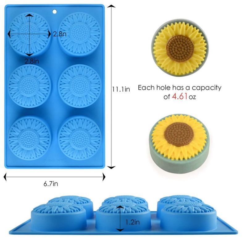 Moldes de jabón Actvty Sunflower – Pack de 2 (28 × 94 × 3 cm)