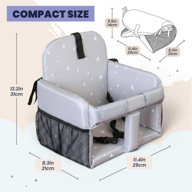 Inserto para silla alta Coco Seat gris con estrellas 4+ meses