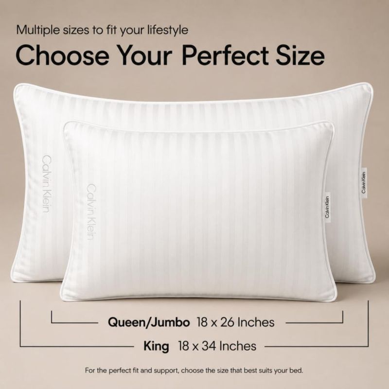 Almohada Calvin Klein King Size juego de 2 medio suave