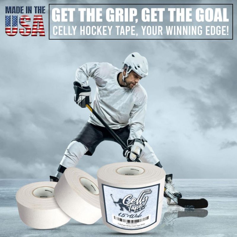 Cinta de hockey CellyTape 38 cm 2 unidades blanco de tela