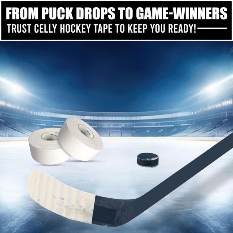 Cinta de hockey CellyTape 38 cm 2 unidades blanco de tela