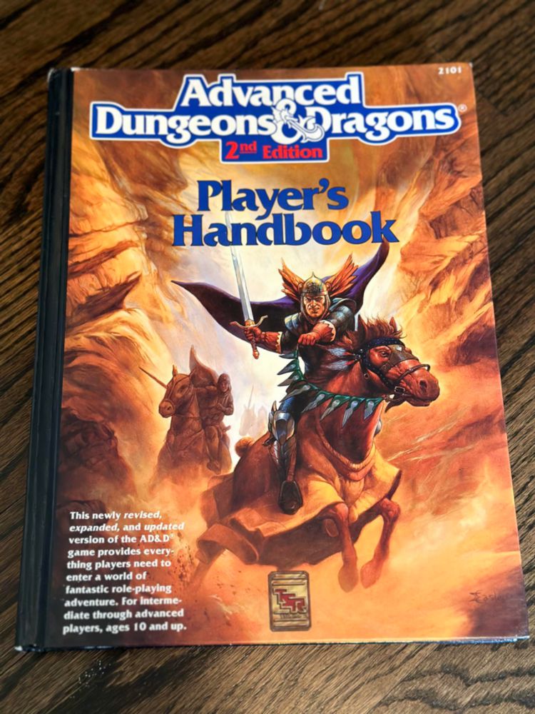 Manual del Jugador de Advanced Dungeons & Dragons 2ª Edición – Wizards of the Coast