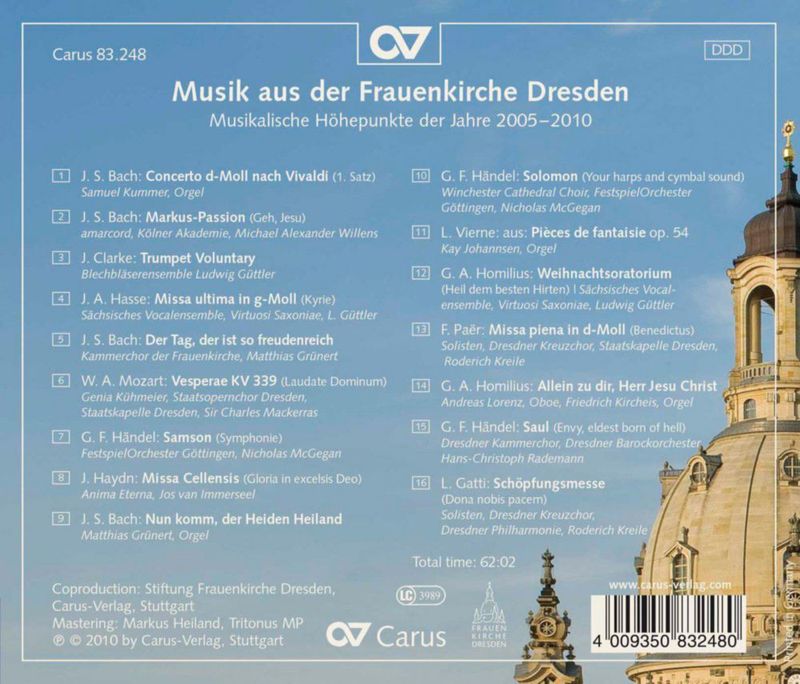 Colección Musical Carus Frauenkirche Dresden 2005-2010