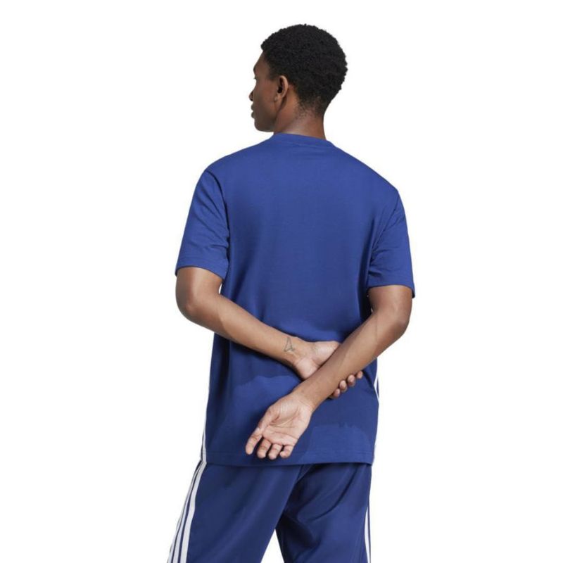 Camiseta adidas Essentials 3-Stripes Azul Oscuro/Blanco